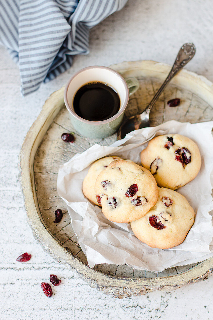 White Chocolate and Sultana Cookies