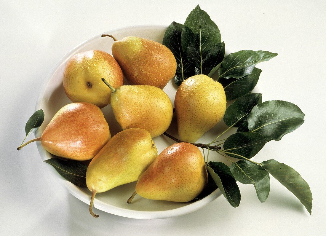 Fresh Williams Pears in a Bowl