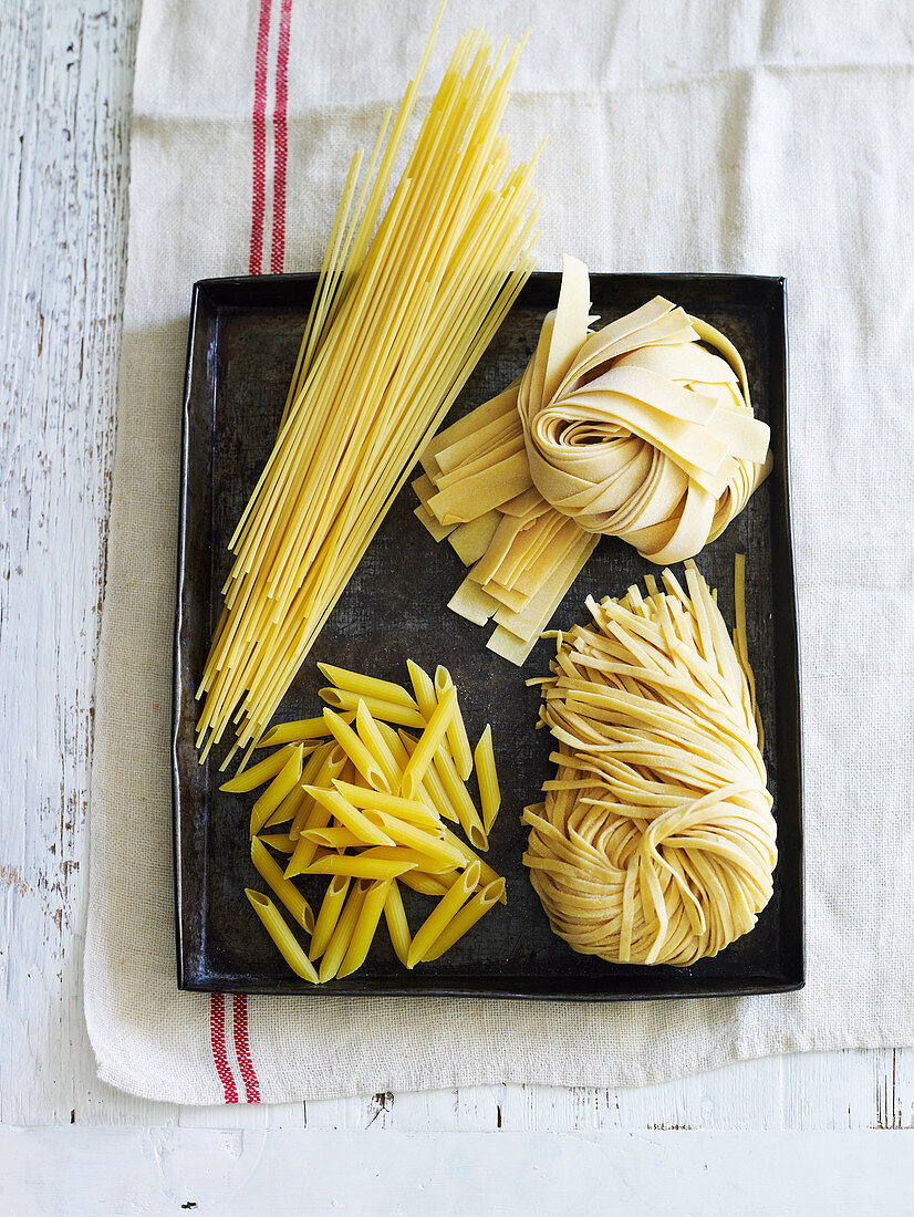 Various types of pasta