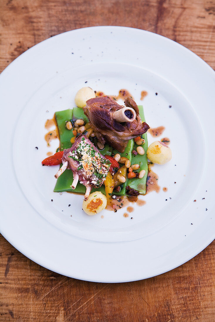 Stewed goat with broad beans