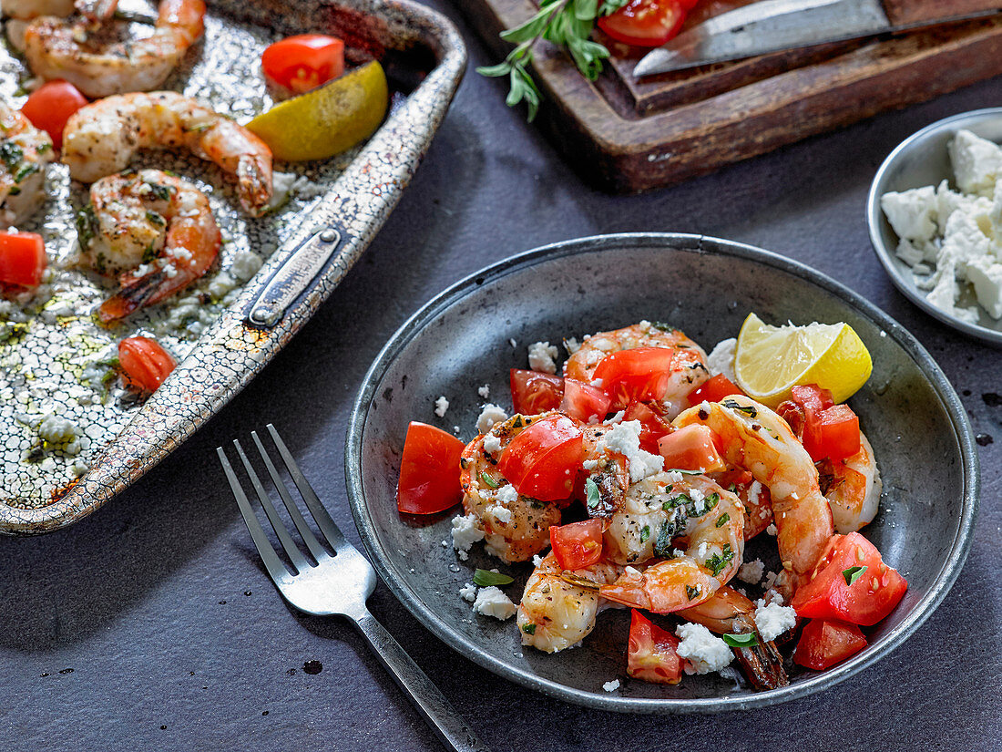 Greek Style Broiled Shrimp