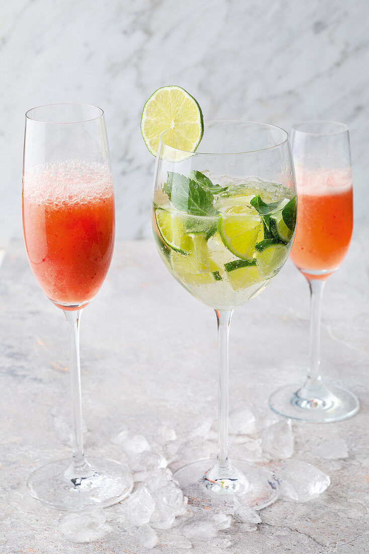 Cocktails with Prosecco: Hugo and Bellini