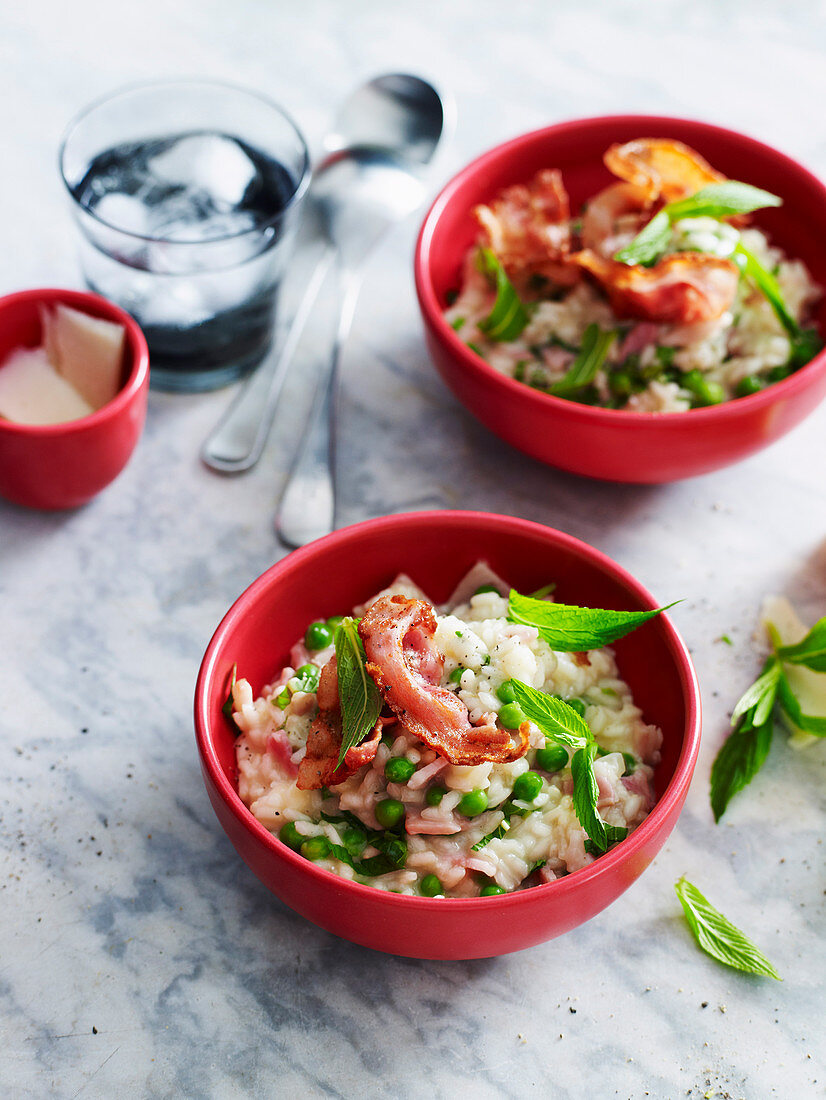 Risotto with Peas and Bacon