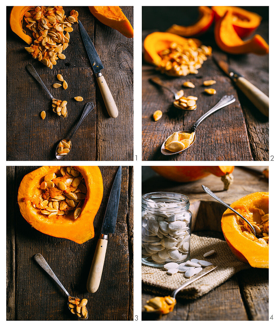 Preparing pumpkin