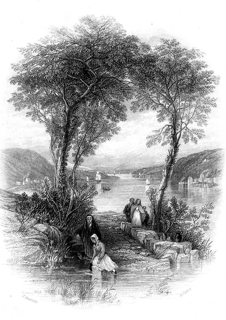 Collecting water in Ireland, 19th century