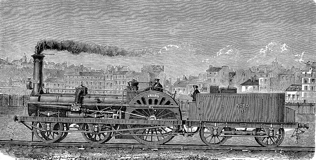 Crampton steam locomotive, 19th century