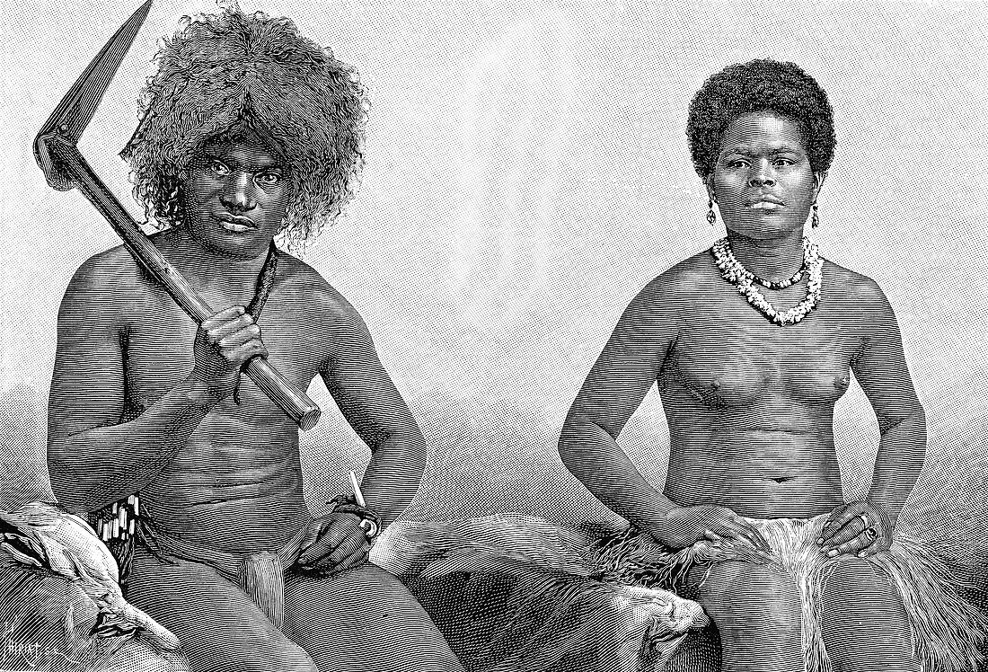 Kanaks from New Caledonia, 19th century