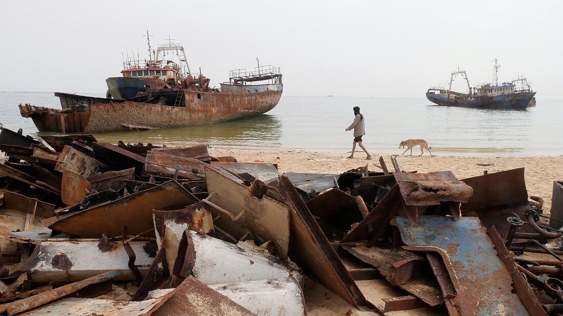 Boat scrapyard, Mauritania
