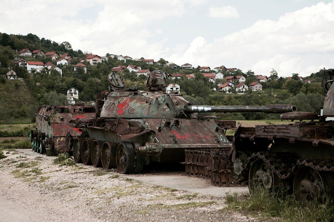 Tank graveyard, Croatia