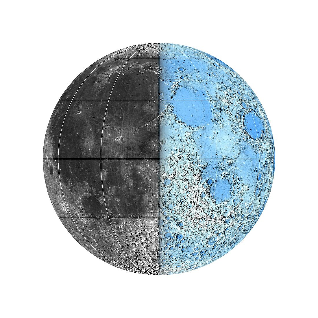 Moon's surface and topography, LRO images