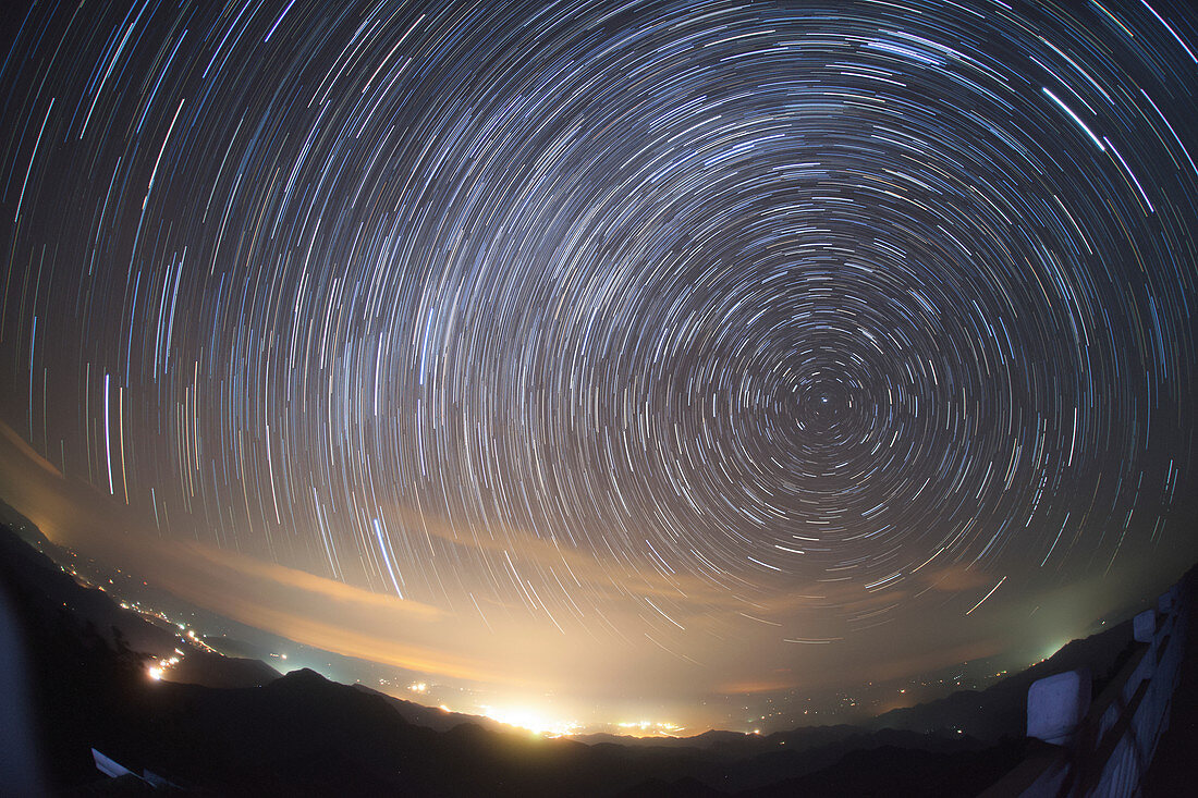 Star trails over Nanchuan, China