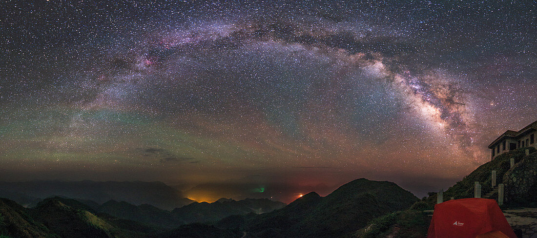 Milky Way over Mount Bada, China