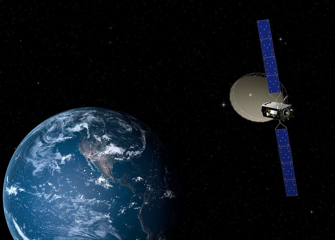 Alphasat communications satellite, artwork