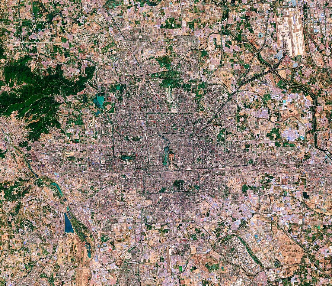 Beijing, China, 2016, satellite image
