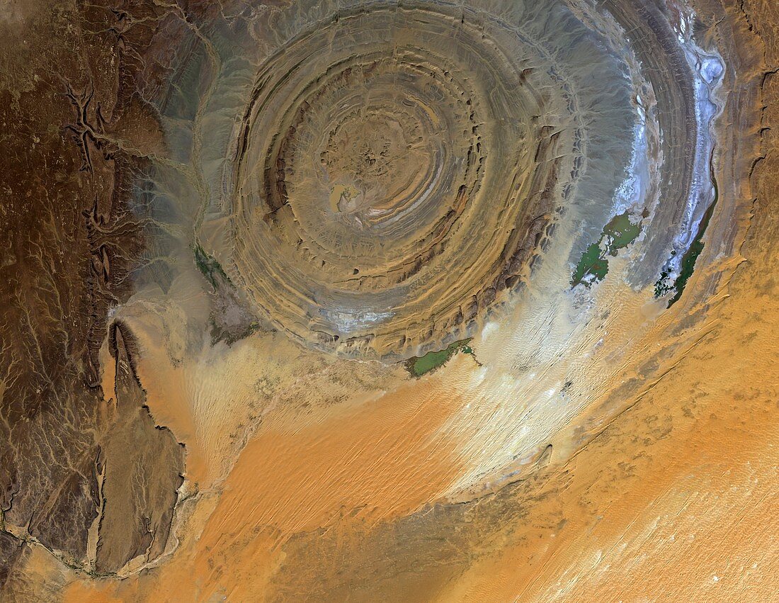 The Richat Structure, Mauritania, satellite image