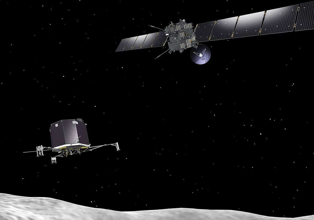 Rosetta spacecraft and Philae lander, artwork