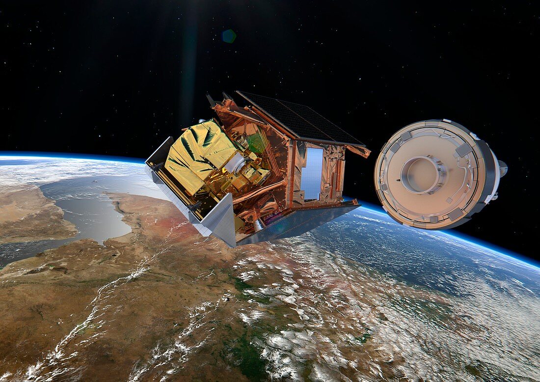 Sentinel-5P satellite deployment, artwork