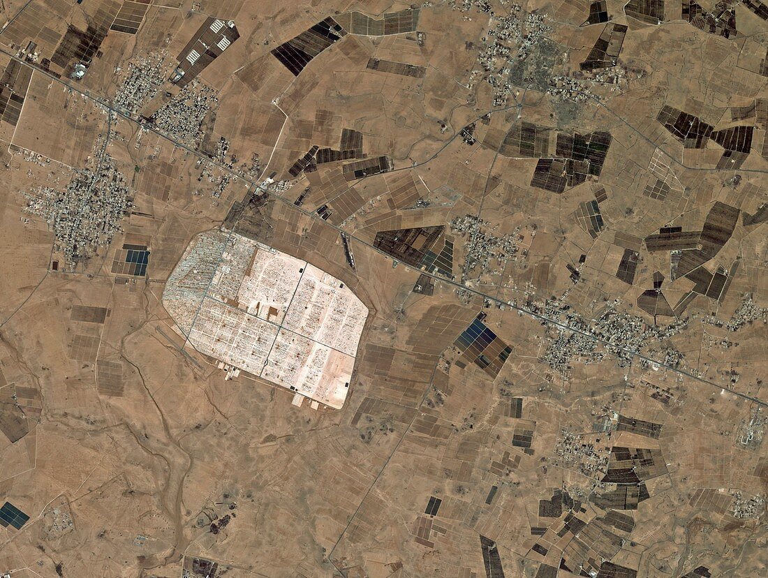 Zaatari Refugee Camp, Jordan, satellite image