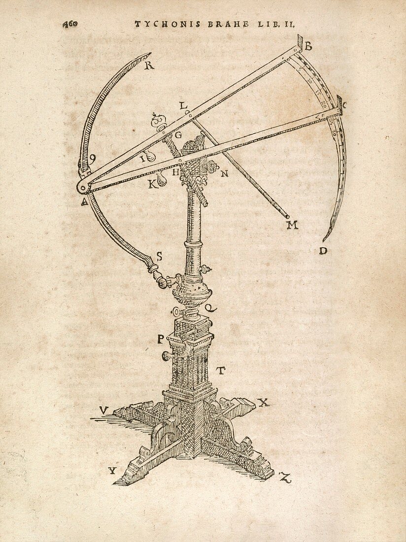Tycho Brahe's astronomic sextant, illustration