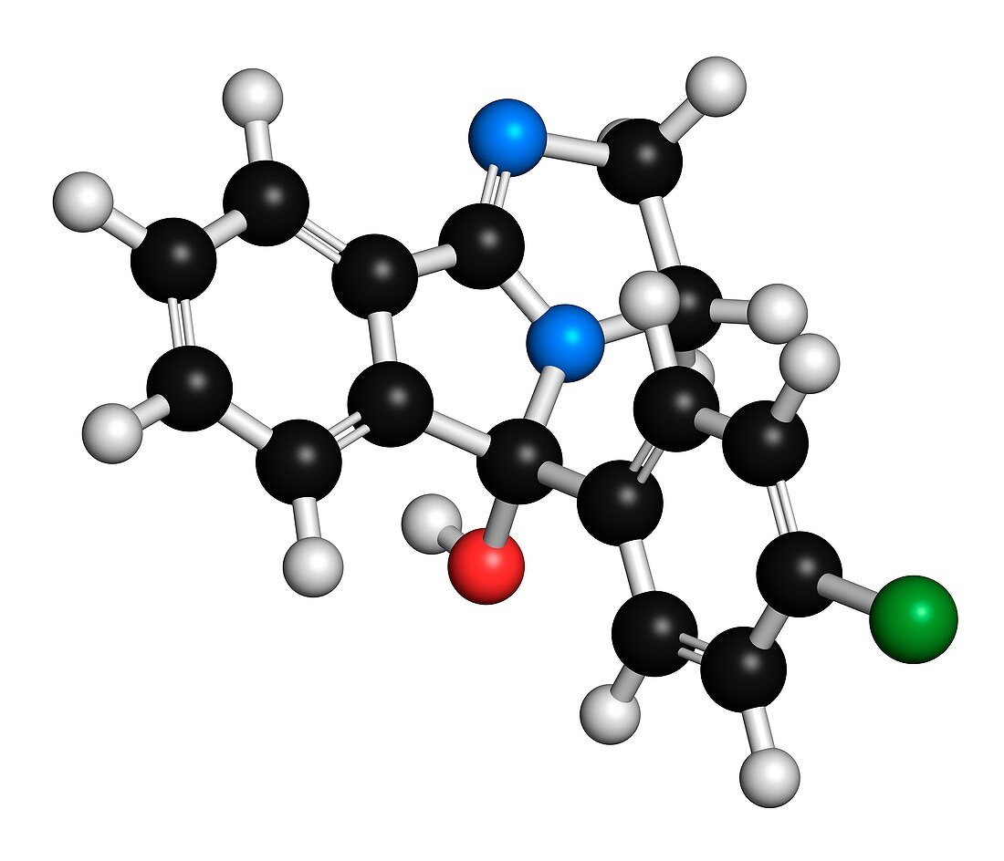 Mazindol appetite suppressant drug molecule