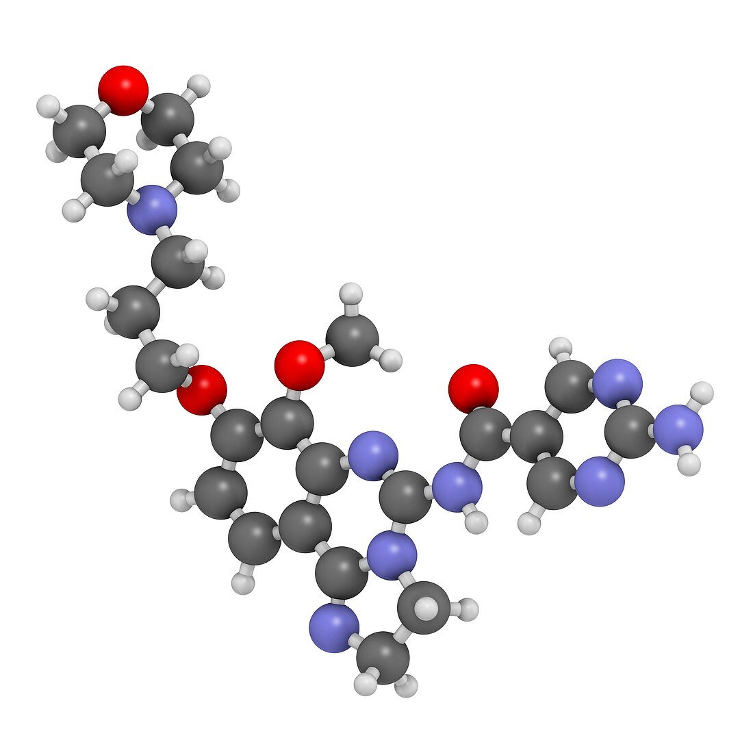 Copanlisib cancer drug molecule