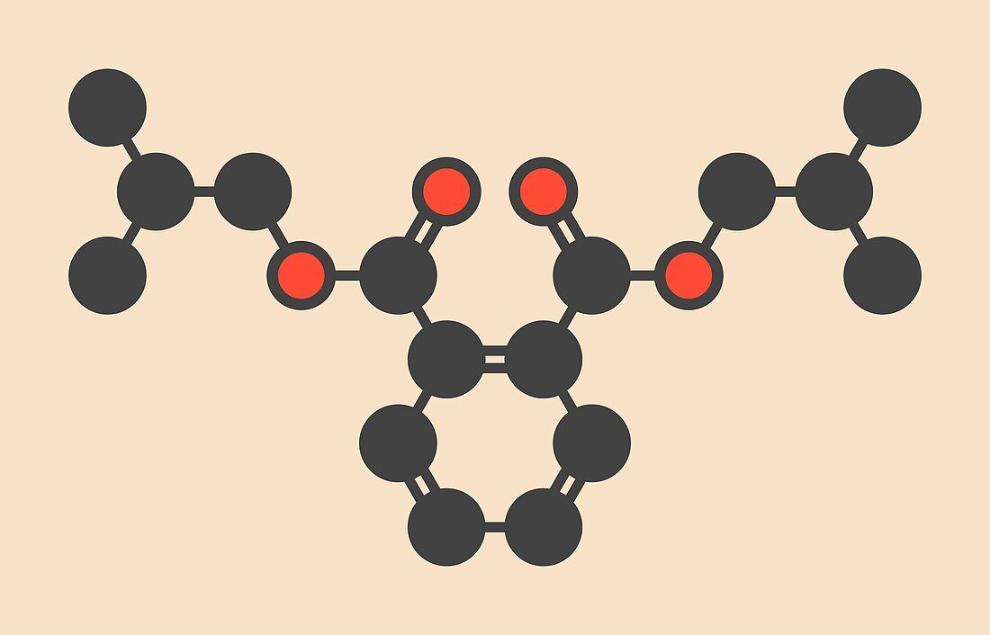 Diisobutyl phthalate plasticizer molecule