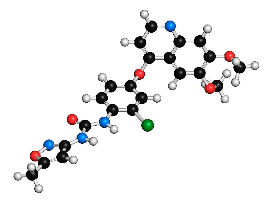 Tivozanib cancer drug molecule
