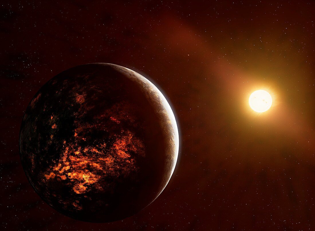 Volcanic Planet 55 Cancri e, illustration