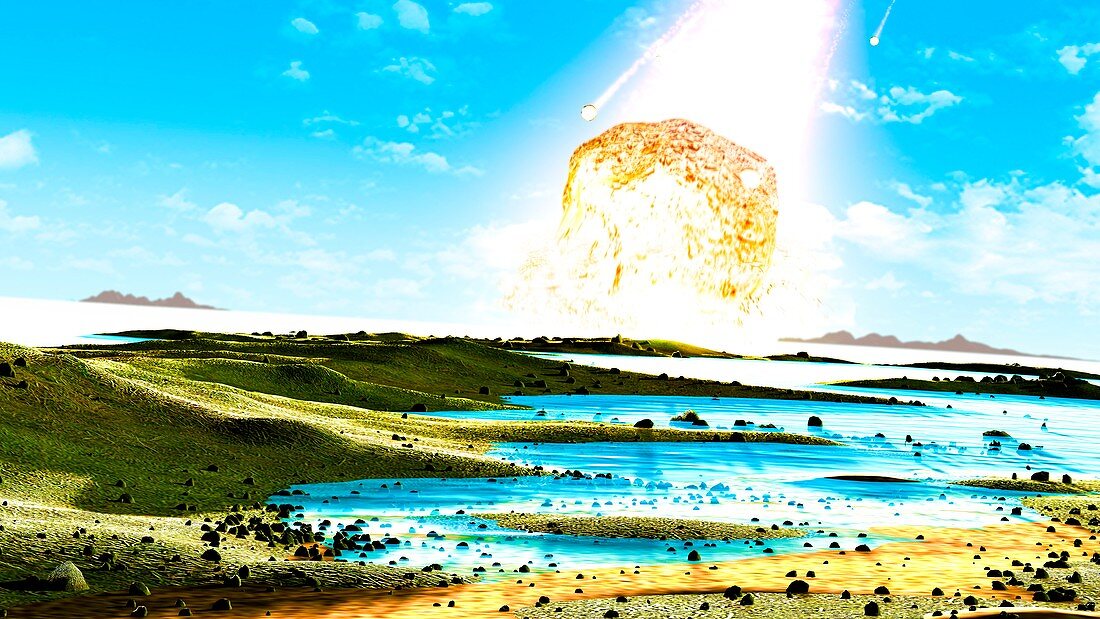 Chicxulub asteroid impact, illustration