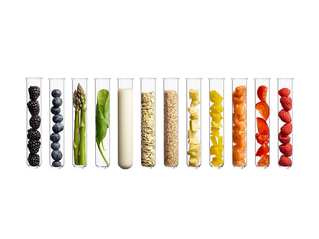 Foods in test tubes