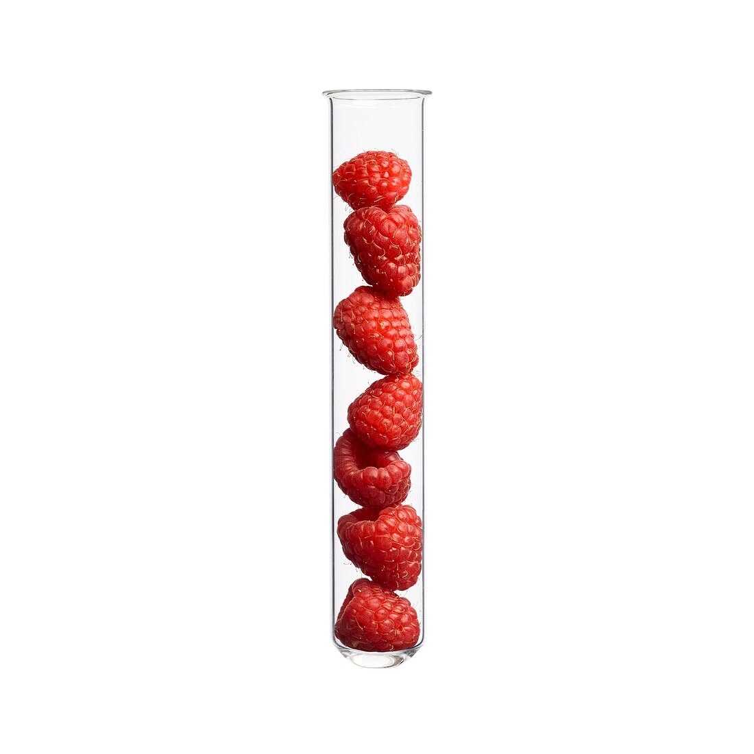 Raspberries in test tube
