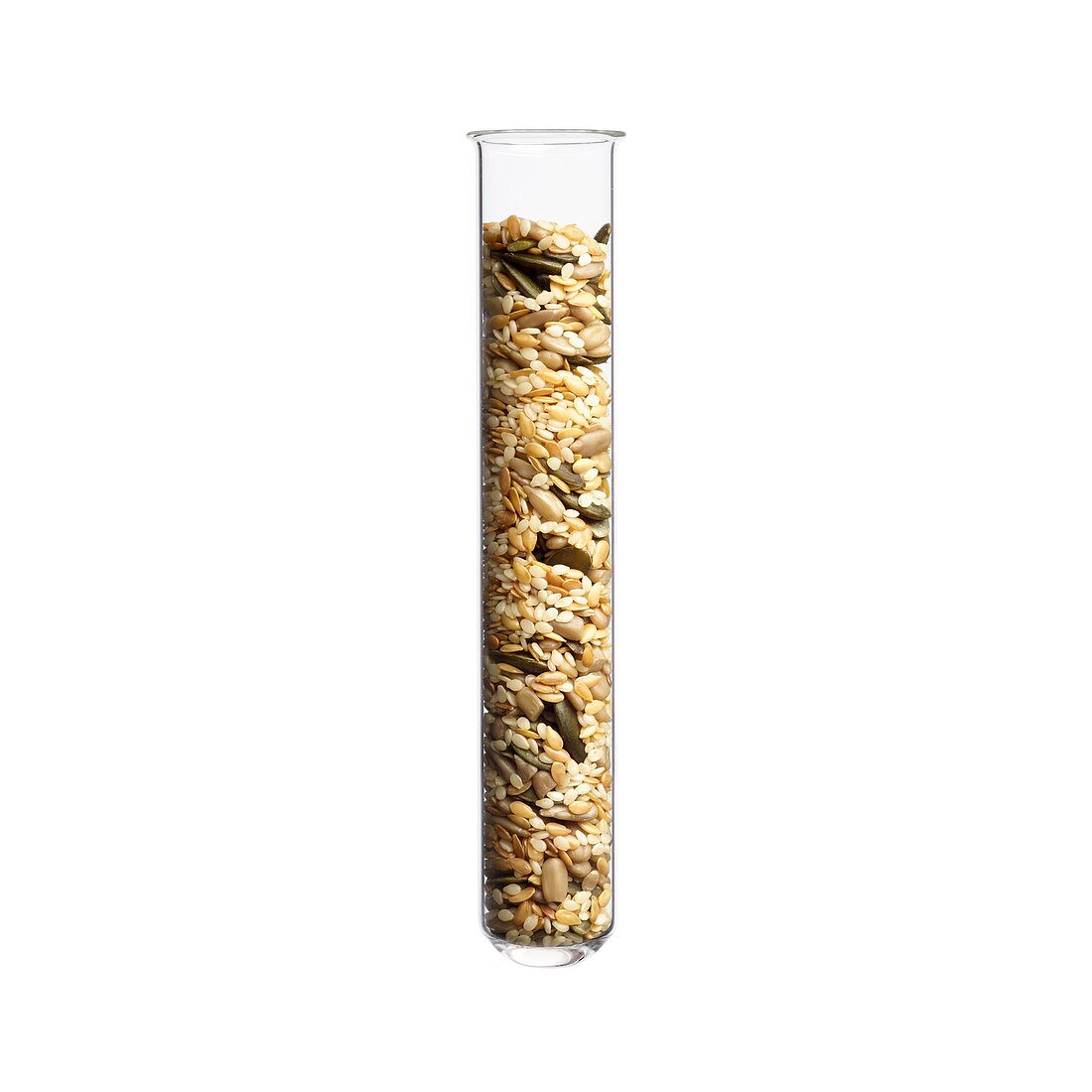 Mixed seeds in test tube