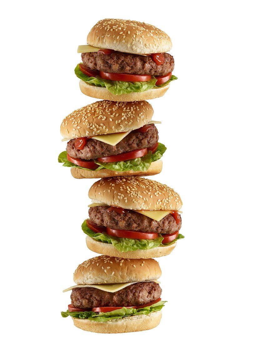 Stack of hamburgers