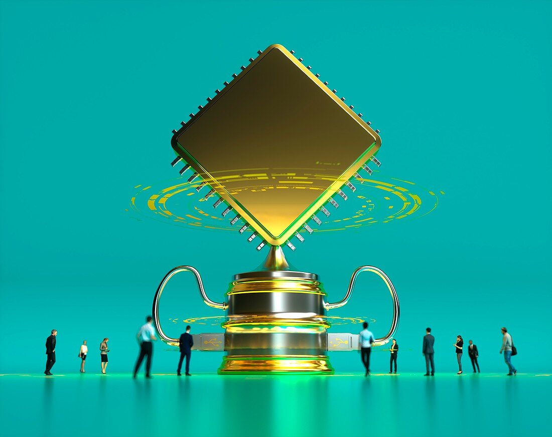 Computing trophy, conceptual illustration