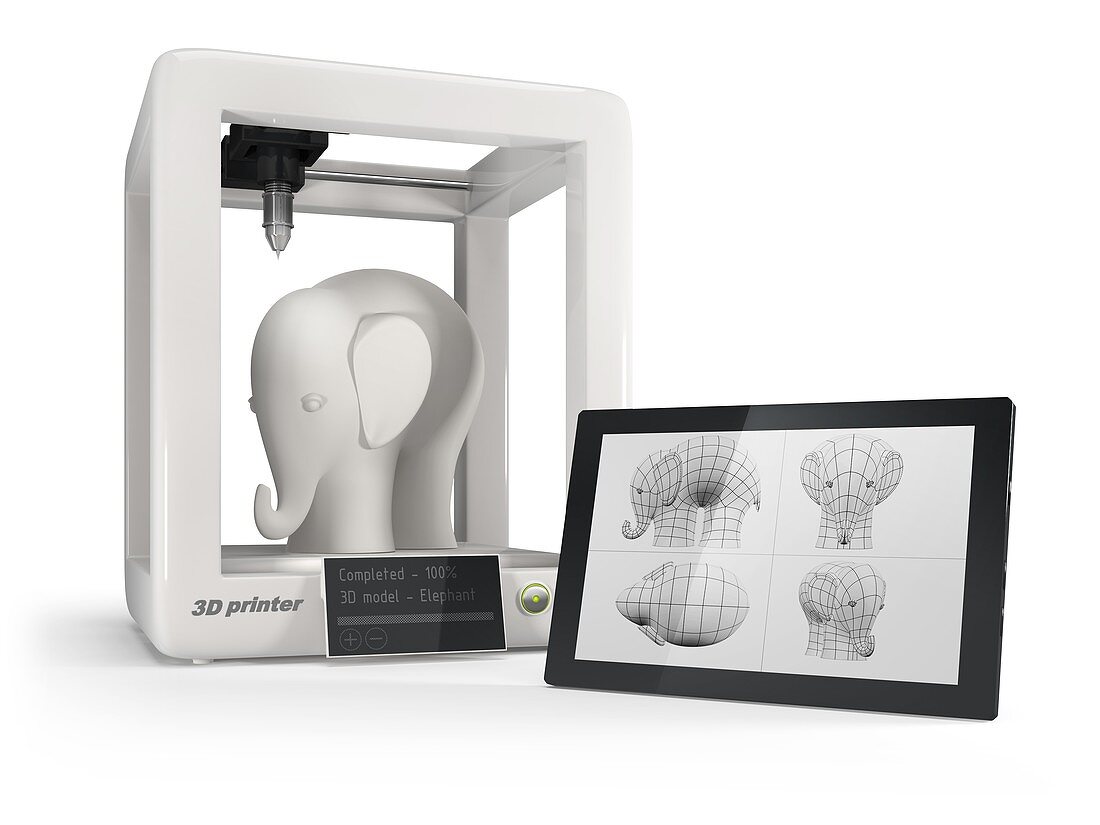 3D printer, illustration