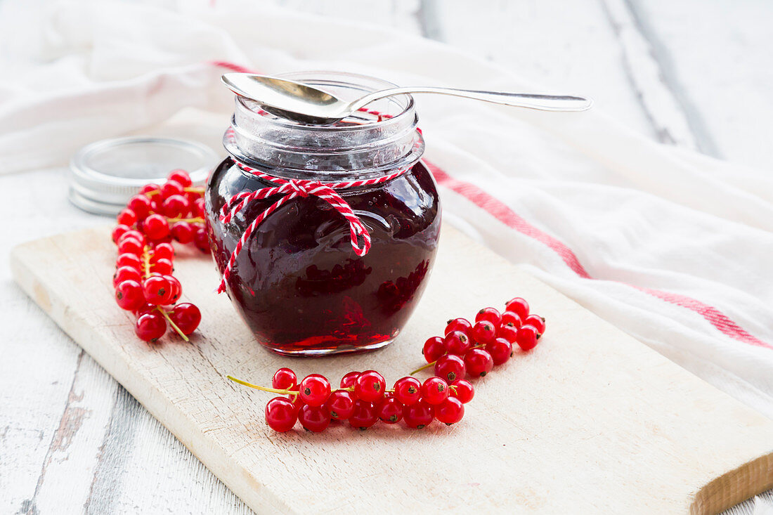 Homemade blackcurrant jelly