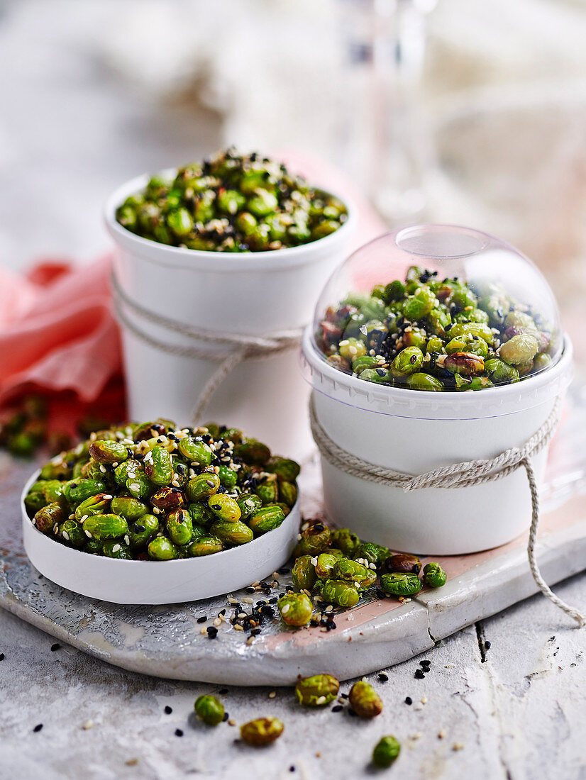 Roasted Sesame Edamame Beans