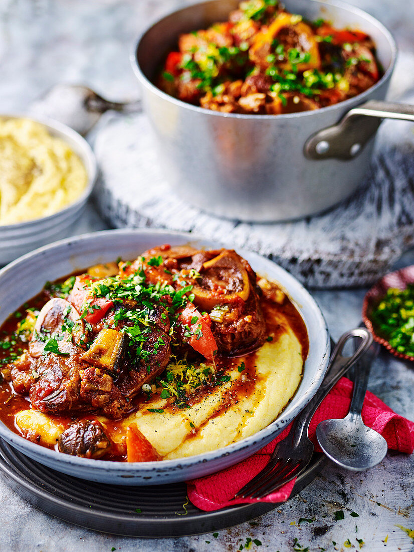 Ossobuco mit cremiger Polenta