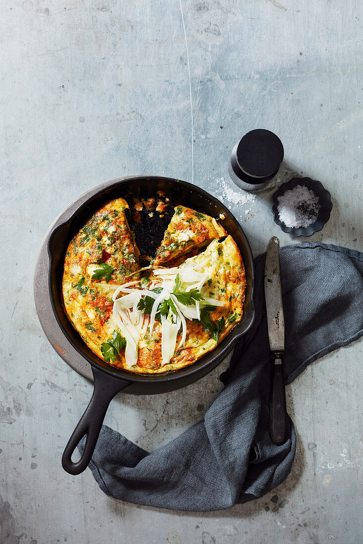 Fennel and 'nduja frittata (One pot wonder)