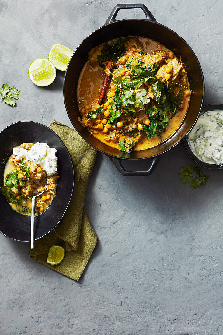 Indian spiced lamb and chickpea curry (One pot wonder)