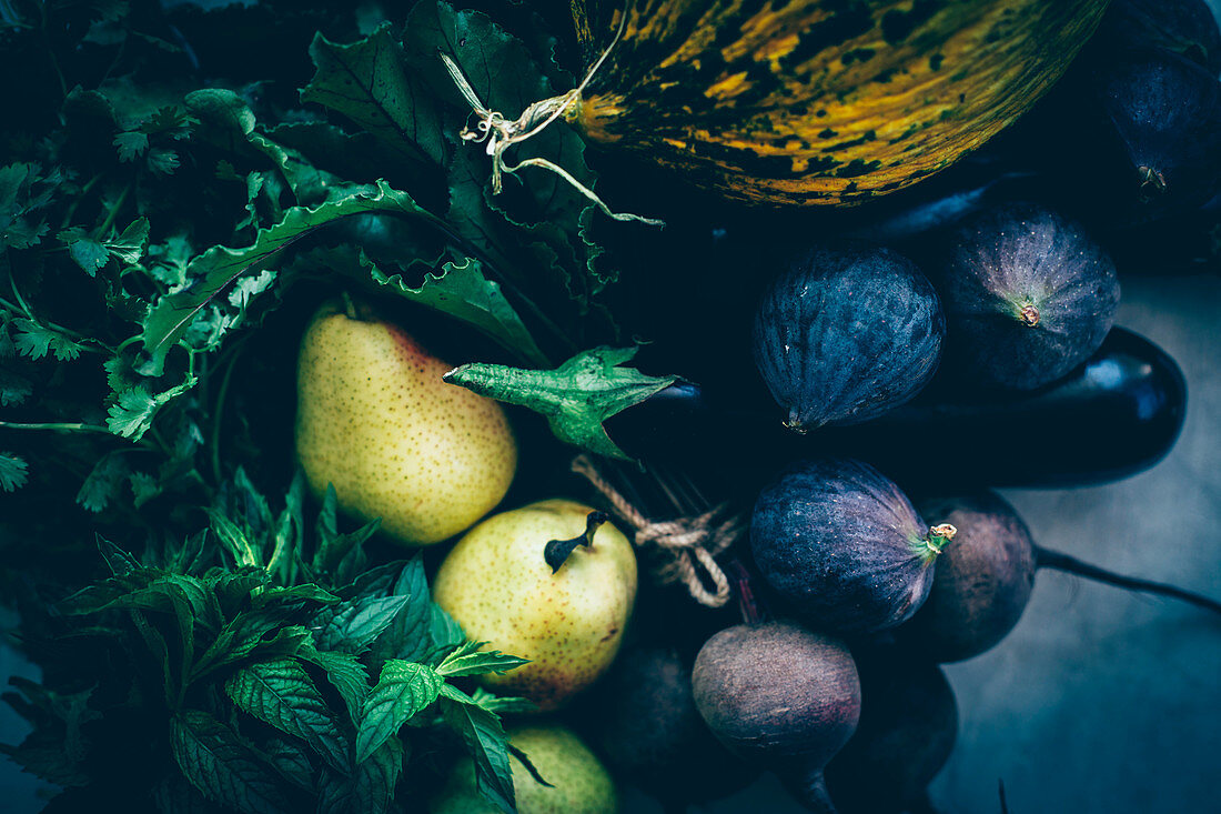 Herbstliches Obst und Gemüse