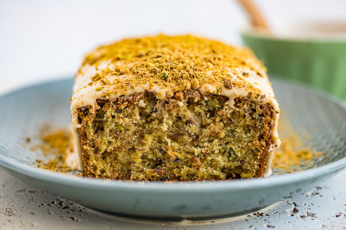 Zucchini cake with icing