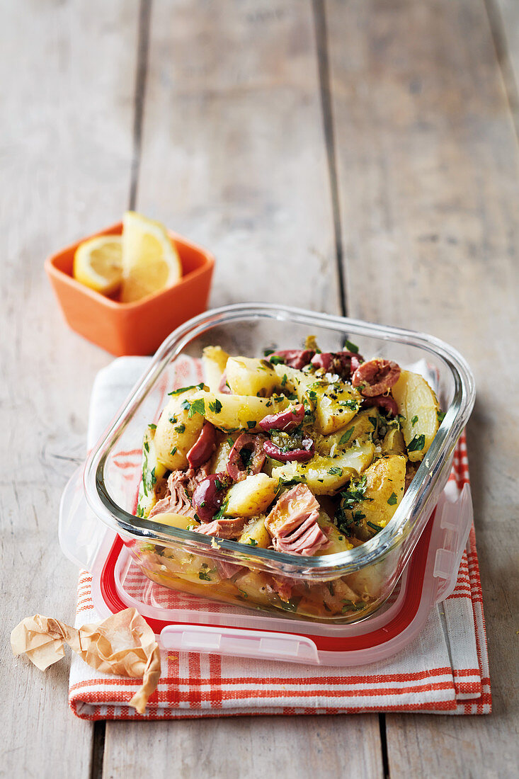 Zitronen-Kartoffel-Salat mit Thunfisch