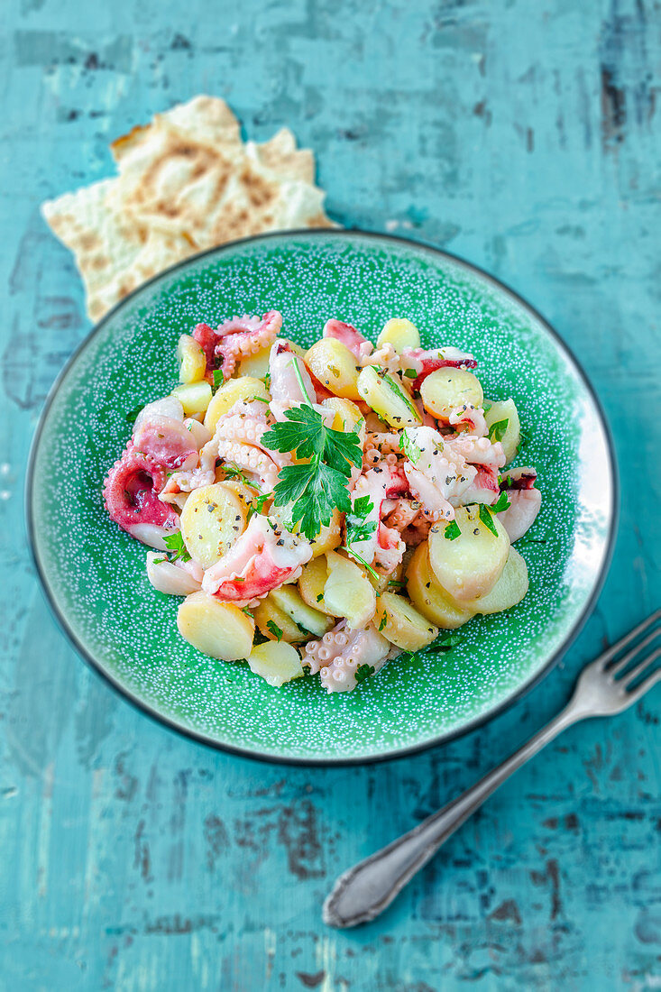 Potato salad with squid (Sardinian)