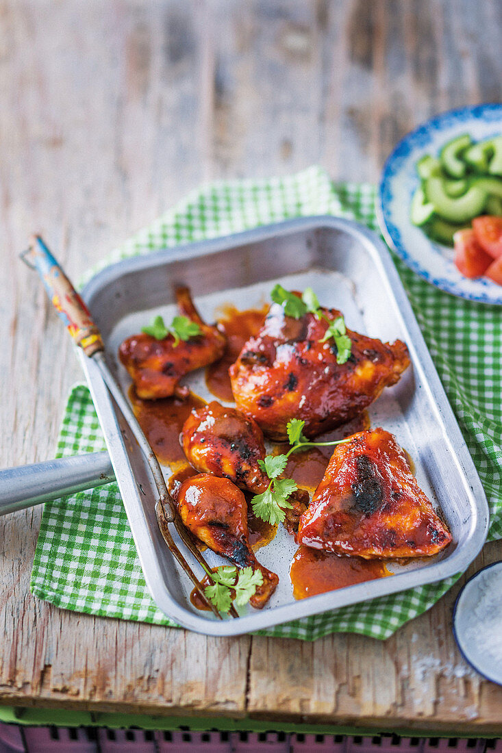 Oven-baked BBQ chicken