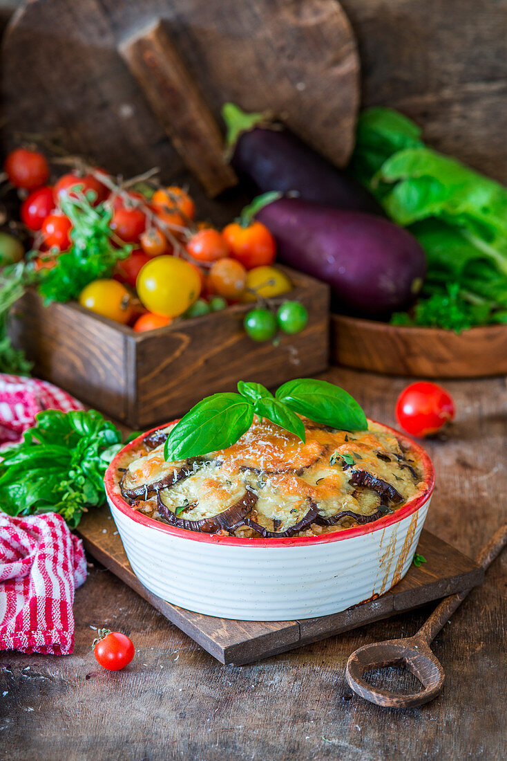 Eggplant bake with minced meat