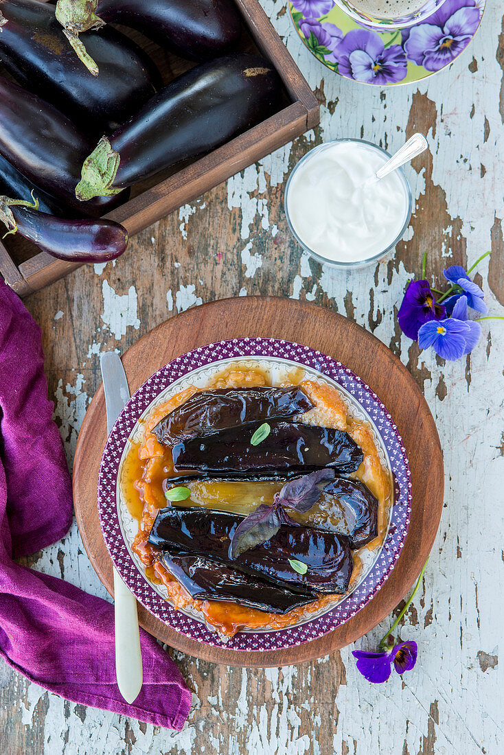 Auberginen-Tarte-Tatin