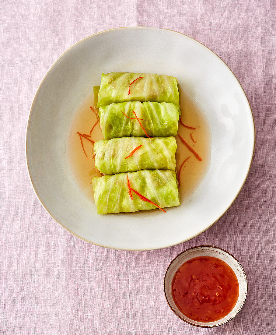Vietnamese 'Surf & Turf' cabbage wraps