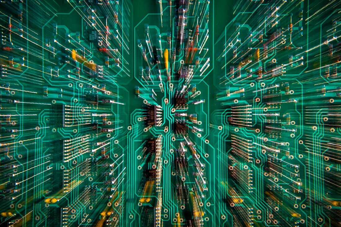 Printed circuit board, abstract image