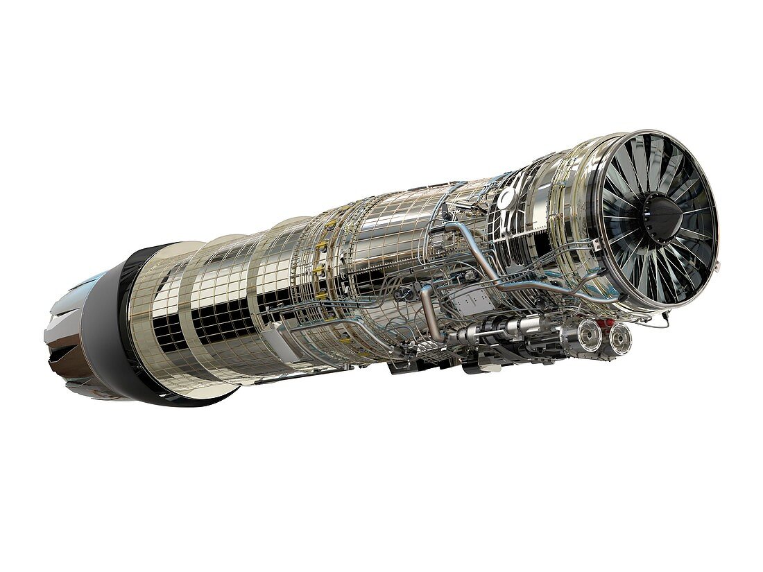 General Electric F110-400 jet engine, illustration
